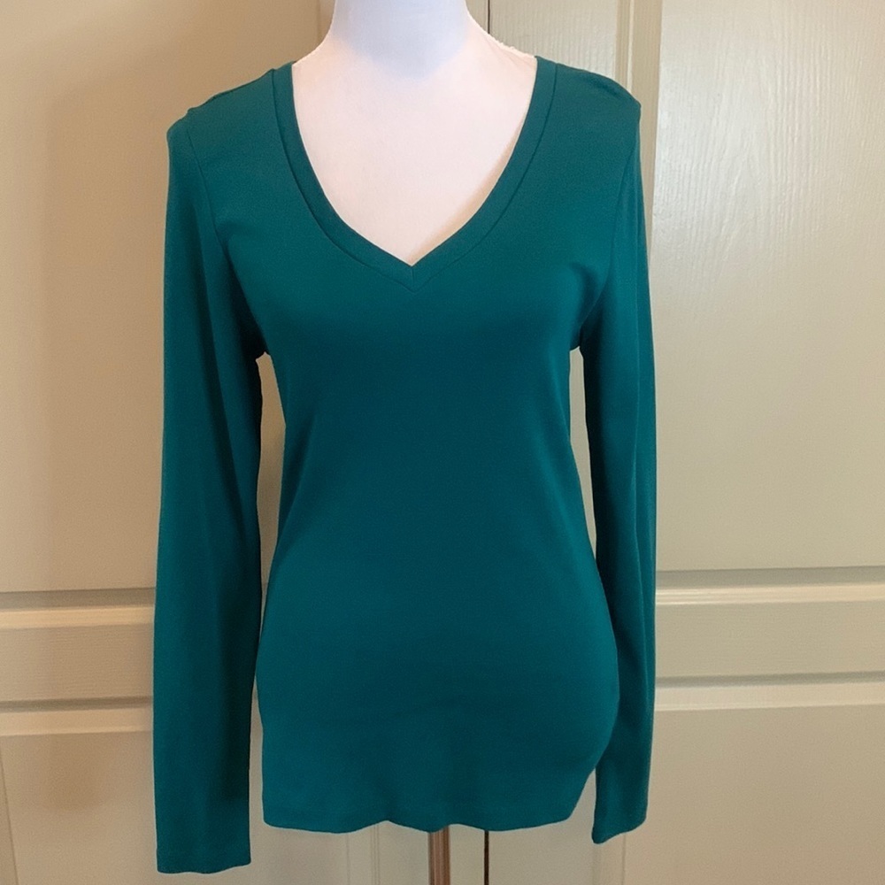 J Crew Perfect Fit Ling Sleeve Top L
